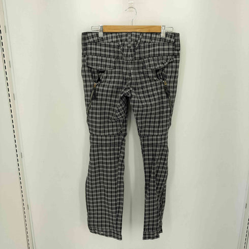 マリテフランソワジルボー MARITHE FRANCOIS GIRBAUD 00s ボンテージ チェック ジップ 変形 ギミック パンツ Y2K メンズ 31