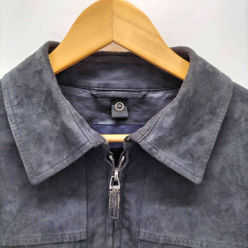 バーバリーロンドン BURBERRY LONDON 襟裏ノバチェック フェイクスエードジャケット メンズ import:S