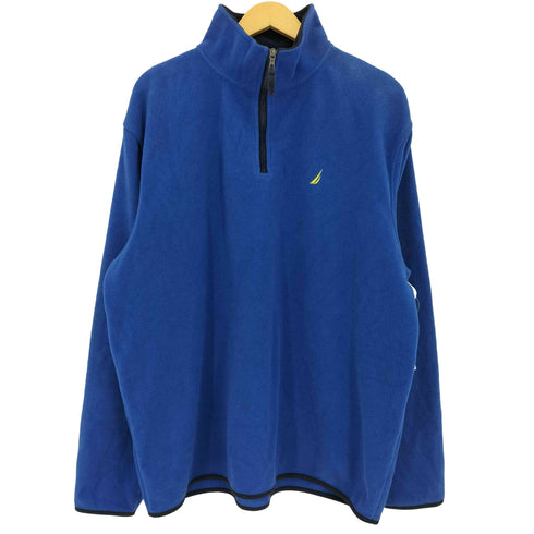 ノーティカ NAUTICA ロゴ刺繍 ハーフジップ フリースジャケット メンズ import:XL