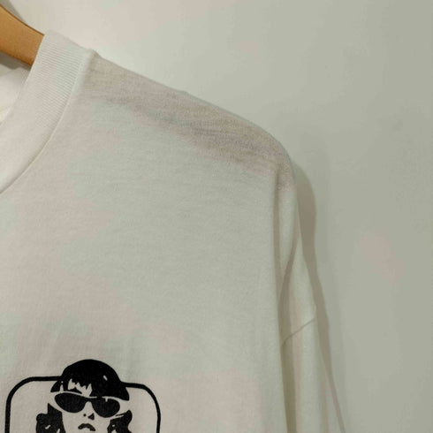 ヒステリックグラマー HYSTERIC GLAMOUR 21SS DIZZY&MILKY HYSTERIC CHAOS L/S プリントTシャツ レディース import:M