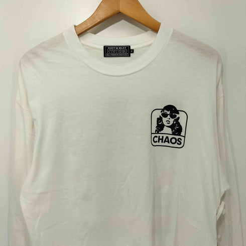 ヒステリックグラマー HYSTERIC GLAMOUR 21SS DIZZY&MILKY HYSTERIC CHAOS L/S プリントTシャツ レディース import:M