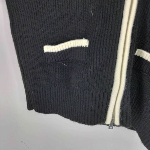 ザラ ZARA コントラストジップアップカーディガン メンズ import:M