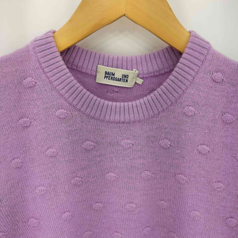 バウムウンドヘルガーデン BAUM UND PFERDGARTEN 立体ドット クルーネック ウール ニットセーター レディース S
