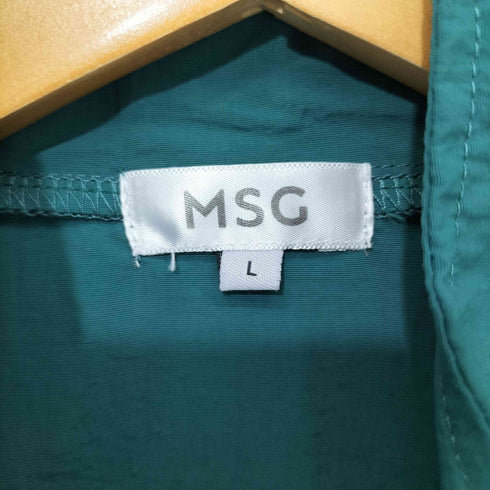 MSG ワンポイント刺繍 ロゴ ナイロン バルーンベスト メンズ JPN:L