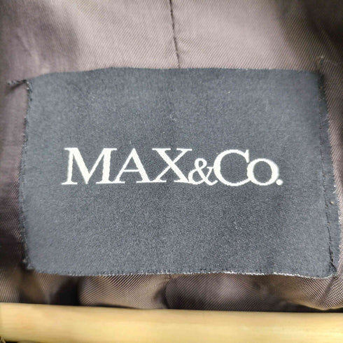 マックスアンドコー MAX&CO. 羊革切替 ジップアップ ファージャケット レディース