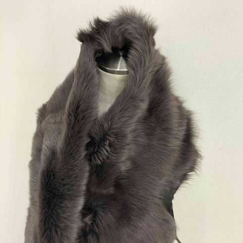 KARL DONOGHUE 英国製 ファー マフラー ストール 裏地ラム レディース