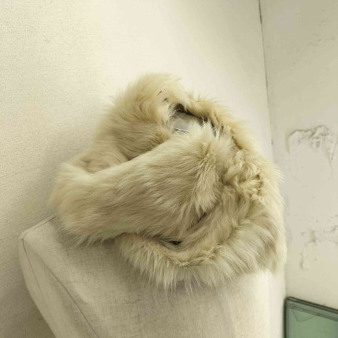 KARL DONOGHUE 英国製 ファー マフラー ストール 裏地羊革 レディース