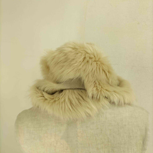 KARL DONOGHUE 英国製 ファー マフラー ストール 裏地羊革 レディース