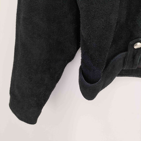 PORTUGAL フリンジ ウエスタンヨーク カウスエード レザー ジップアップ ジャケット メンズ import:M