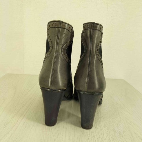 DOVER イタリア製 ウィングチップ サイドゴア ショートブーツ レディース JPN:37