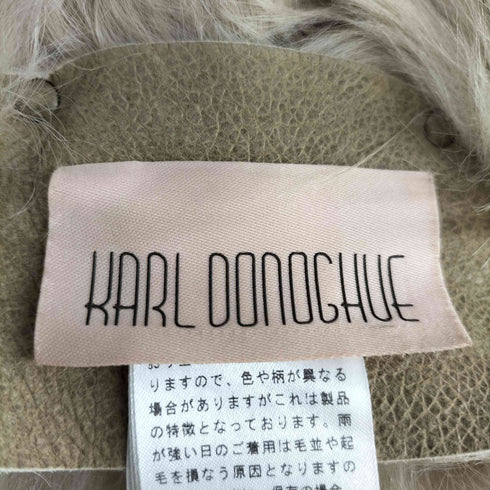 KARL DONOGHUE 英国製 ファーマフラー ストール 裏地羊革 レディース