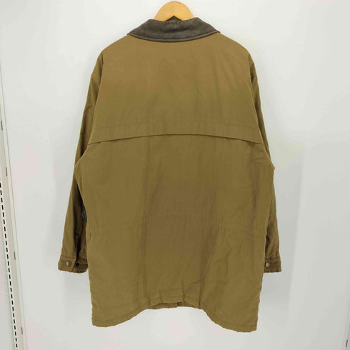 エディーバウアー Eddie Bauer 裏地 キルティング 襟 レザー 比翼 ステンカラー コート メンズ import:M