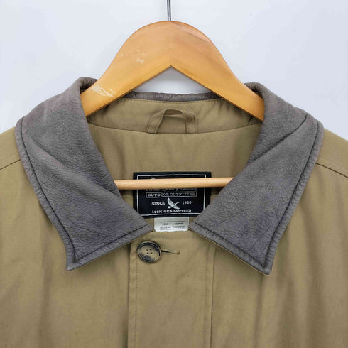 エディーバウアー Eddie Bauer 裏地 キルティング 襟 レザー 比翼 ステンカラー コート メンズ import:M