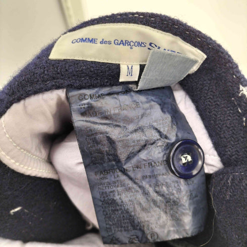 コムデギャルソンシャツ COMME des GARCONS SHIRT 11AW フランス製 ウール縮絨 製品染め インディゴ ウール テーパード パンツ メンズ JPN:M