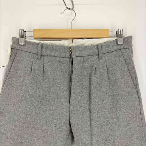 イタリア製 ボタンフライ ウール パンツ メンズ