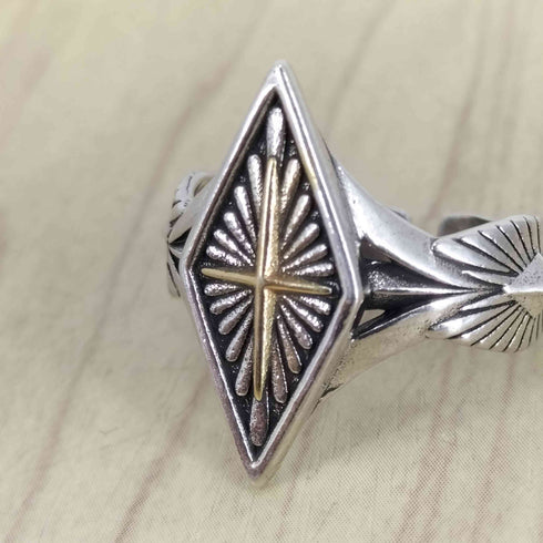 S925 ダイヤモンドデザインリング メンズ 18