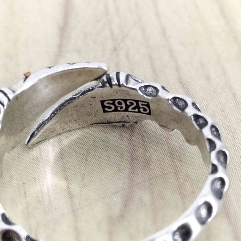 S925 ドラゴンクロースターデザインリング メンズ 17