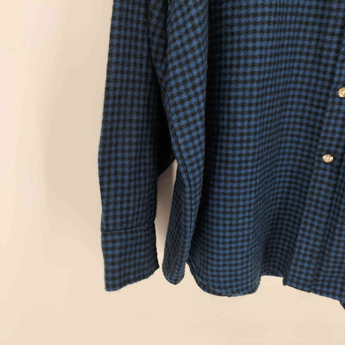 80-90S TIMBER RUN ハウンドトゥース チェック L/S レギュラーカラー ネル シャツ メンズ 3XL