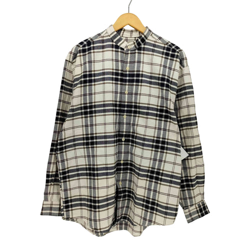 エディーバウアー Eddie Bauer チェック 柄 L/S バンドカラー シャツ メンズ import:M