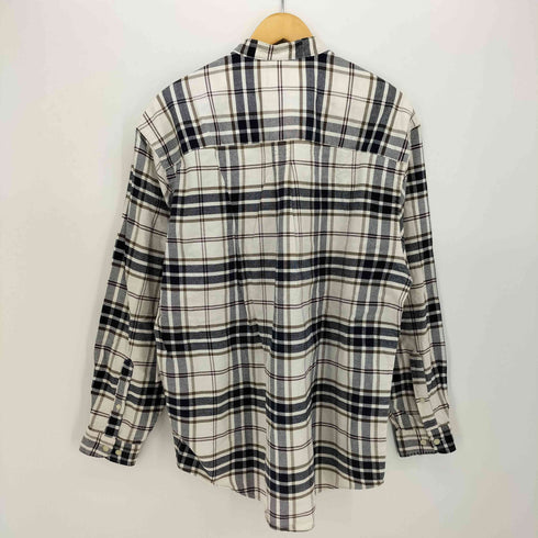 エディーバウアー Eddie Bauer チェック 柄 L/S バンドカラー シャツ メンズ import:M