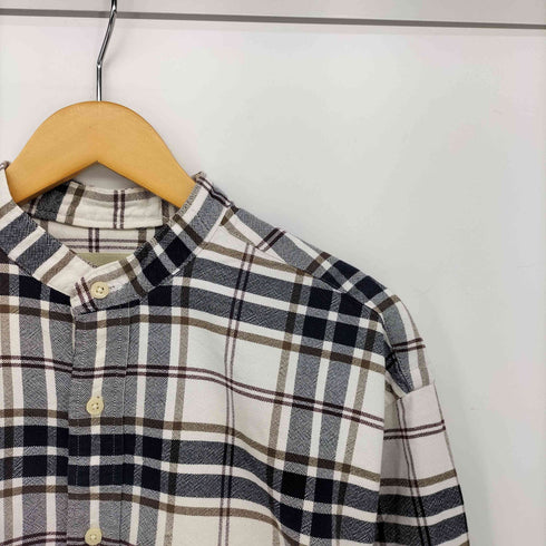 エディーバウアー Eddie Bauer チェック 柄 L/S バンドカラー シャツ メンズ import:M