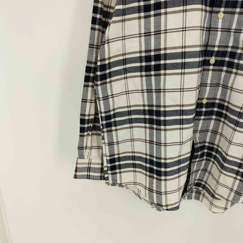 エディーバウアー Eddie Bauer チェック 柄 L/S バンドカラー シャツ メンズ import:M