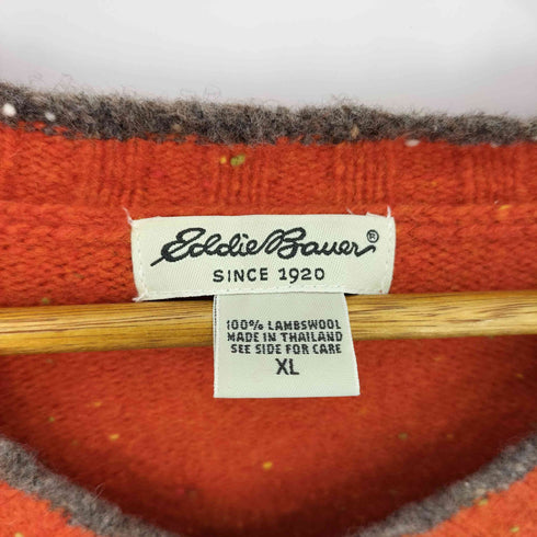 エディーバウアー Eddie Bauer ラムウール Vネック ニットセーター メンズ XL