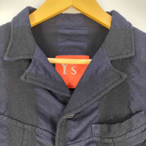 ワイズレッドレーベル Ys Red Label ストライプ ウール クロップド ジャケット レディース JPN:1