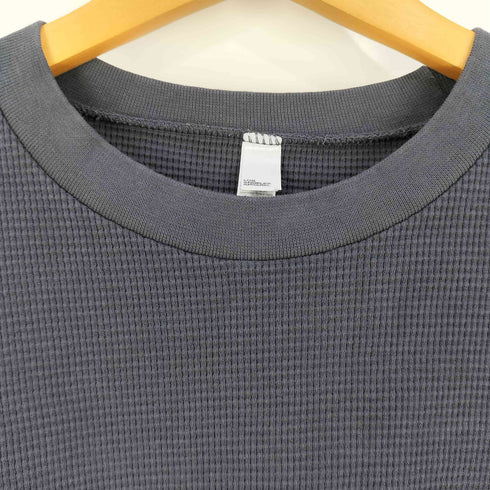 ロサンゼルスアパレル Los Angeles Apparel USA製 Waffle L/S T-Shirt ワッフル生地 ロングスリーブTシャツ メンズ import:L
