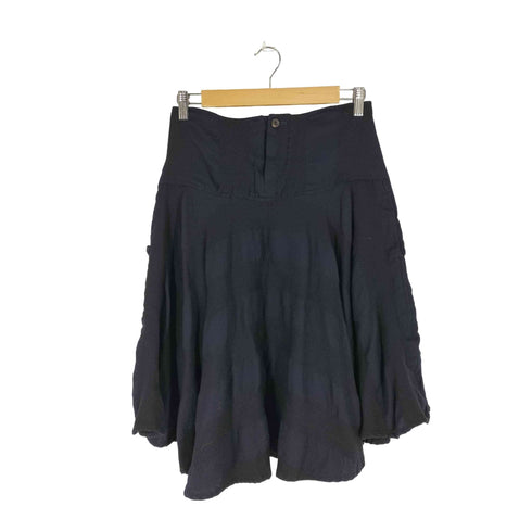 ワイズレッドレーベル Ys Red Label 総柄 バックプリーツ ウールスカート レディース JPN:2