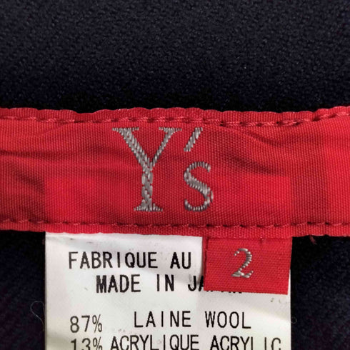 ワイズレッドレーベル Ys Red Label 総柄 バックプリーツ ウールスカート レディース JPN:2