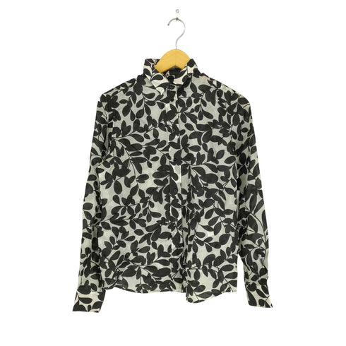 ドルチェアンドガッバーナ DOLCE&GABBANA ボタニカル柄 シルク シャツ レディース 40