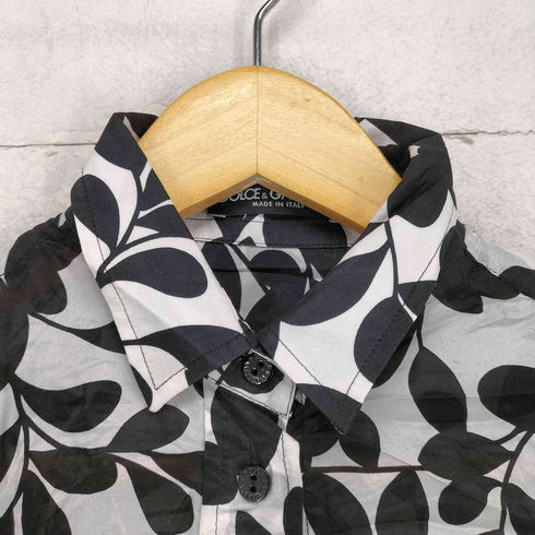ドルチェアンドガッバーナ DOLCE&GABBANA ボタニカル柄 シルク シャツ レディース 40