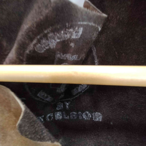 スペイン製 EXCELSIOR ハラコ レザー コンビ 丸カン ベスト メンズ