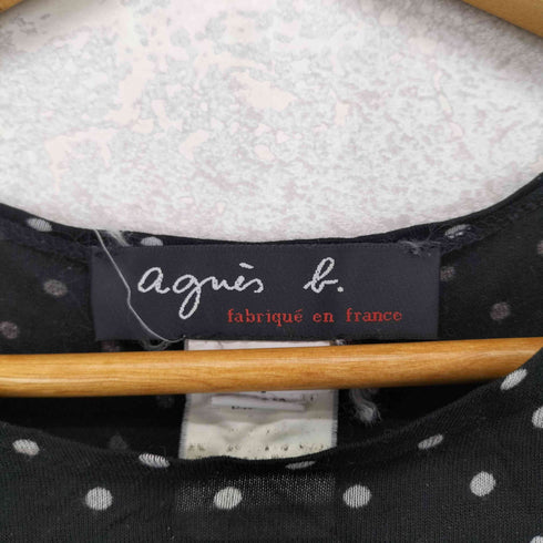 アニエスベー agnes b. フランス製 ドット柄 ワンピース レディース JPN:1