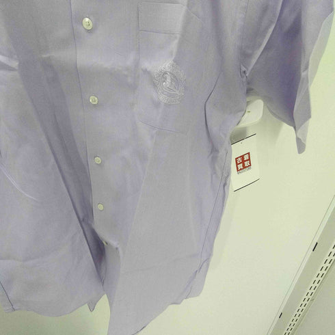 バーバリーズ BURBERRYS エンブレム ロゴ 刺繍 開襟 オープンカラー S/S シャツ メンズ import:L