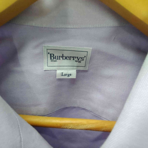 バーバリーズ BURBERRYS エンブレム ロゴ 刺繍 開襟 オープンカラー S/S シャツ メンズ import:L
