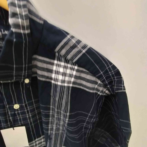 ラルフローレン RALPH LAUREN BLAKE ポニー 刺繍 シアー コットン S/S チェック シャツ メンズ LL