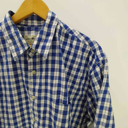 エディーバウアー Eddie Bauer 90-00S 白タグ L/S ポケット チェック シャツ メンズ import:XL