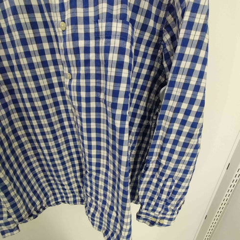 エディーバウアー Eddie Bauer 90-00S 白タグ L/S ポケット チェック シャツ メンズ import:XL