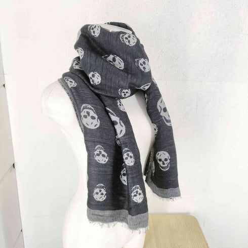 アレキサンダーマックイーン Alexander McQueen スカルデザイン スカーフ メンズ