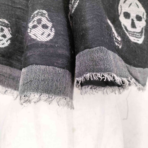 アレキサンダーマックイーン Alexander McQueen スカルデザイン スカーフ メンズ