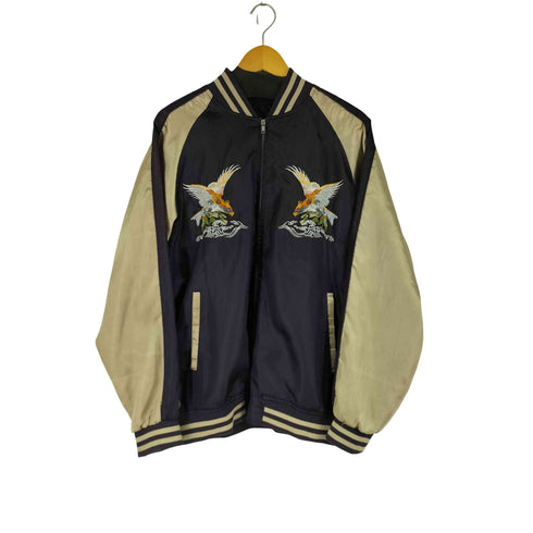 イッシンニョキョウ 一心如鏡 両面刺繍スカジャン メンズ 3L