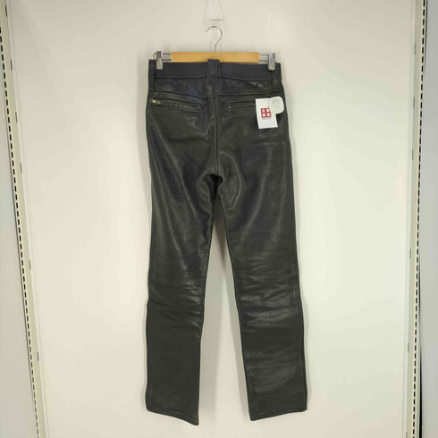 LEATHER CONNECTION 裏地メッシュ レザー バイカーパンツ メンズ 32inch 32