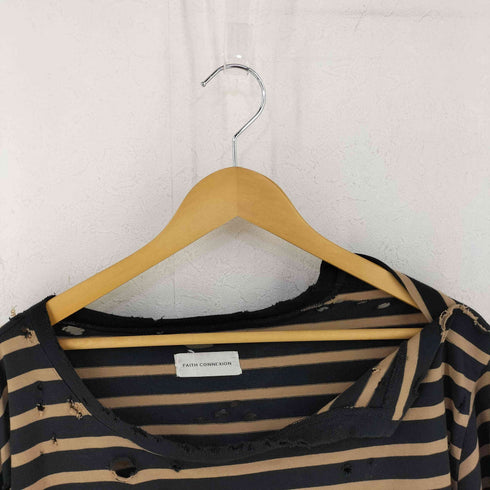 フェイスコネクション FAITH CONNEXION グランジ ダメージ加工オーバーサイズ Tシャツ メンズ import:M