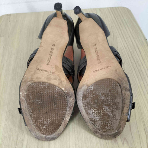 マノロブラニク MANOLO BLAHNIK レザーミュールヒールパンプス レディース 37