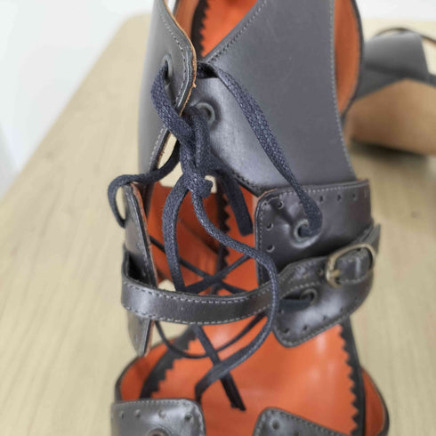 マノロブラニク MANOLO BLAHNIK レザーミュールヒールパンプス レディース 37