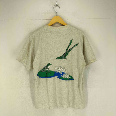 オニータ ONEITA USA製 袖裾シングル カエルプリント カットソー メンズ import:L