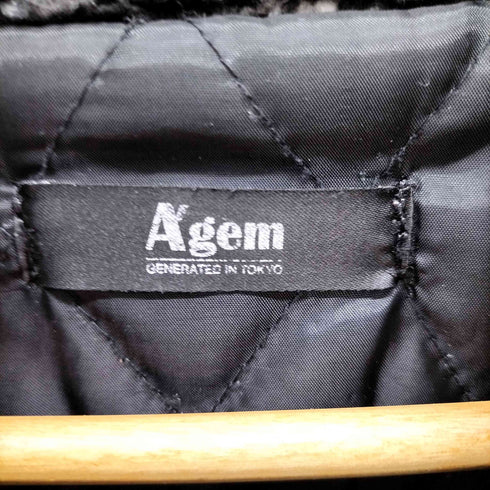 エージェム Agem 総柄フリースジャケット メンズ