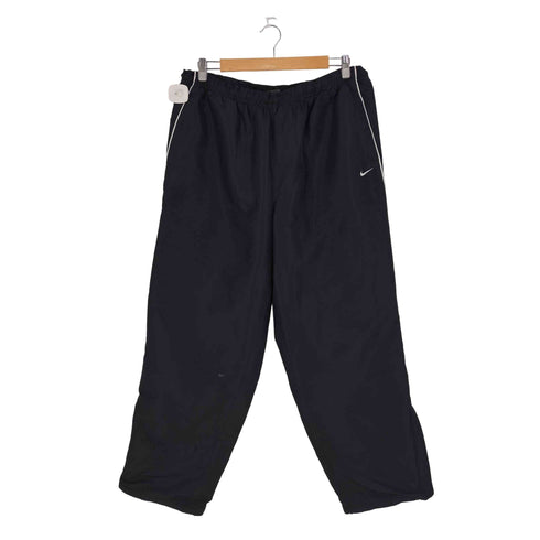 ナイキ NIKE 00S 裏地キルティング スウッシュロゴ 裾ジップ ナイロンパンツ メンズ XXL